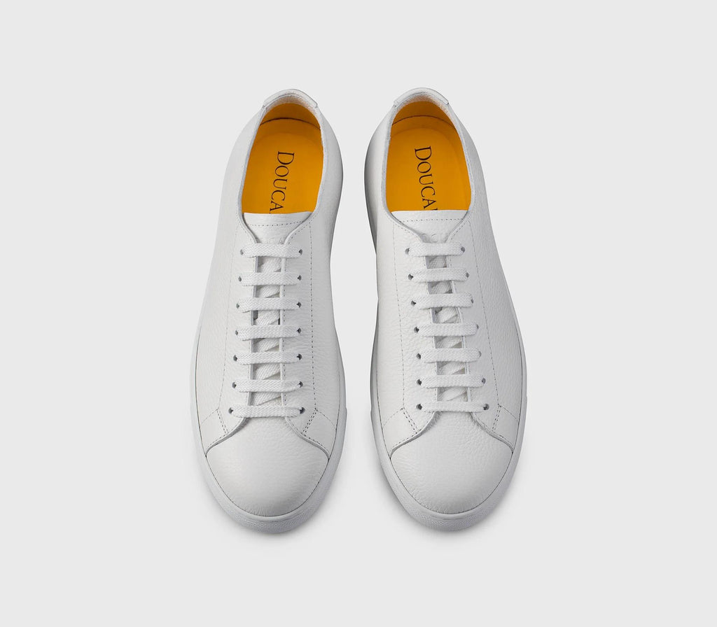 Sneaker in pelle bottalata bianca DU3285ROGEUF235IW00 BIANCO DOUCAL'S 