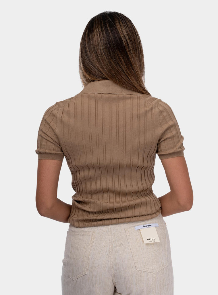 Maglia donna a coste camel 43207/14771 111 GRAN SASSO 