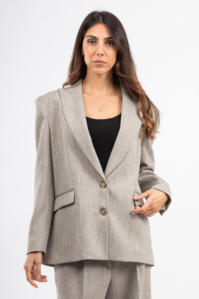 Giacca donna monopetto Beige GMP01-0703 IBIS BEIGE JACQUER 