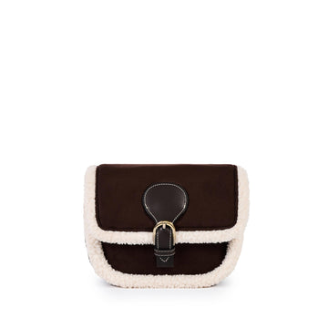 Borsa a tracolla in eco-suede AGNES SUEDE B01 VIAMAILBAG 