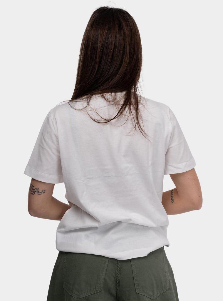 T-shirt in jersey con stampa e ricamo MA00351E2 270GESSO ELISABETTA FRANCHI 