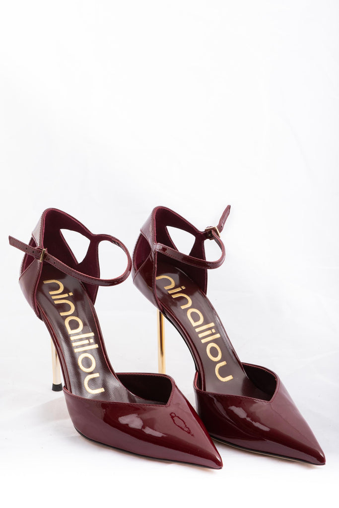 Decolletè in vernice bordeaux 352553HL/17 6 NINALILOU 