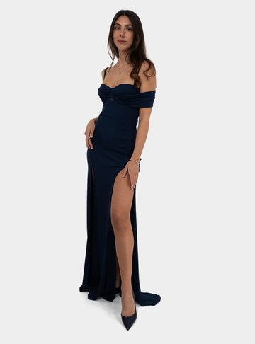 Abito Red Carpet in jersey crêpe con corsetto Oltremare ABR0851E2V800 DC8OLTREMARE ELISABETTA FRANCHI 