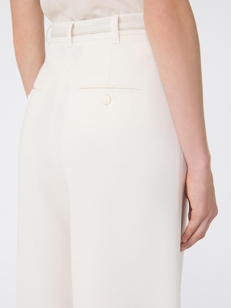 Pantalone in cady largo Bianco Avorio JEZ 017 MAX MARA STUDIO 