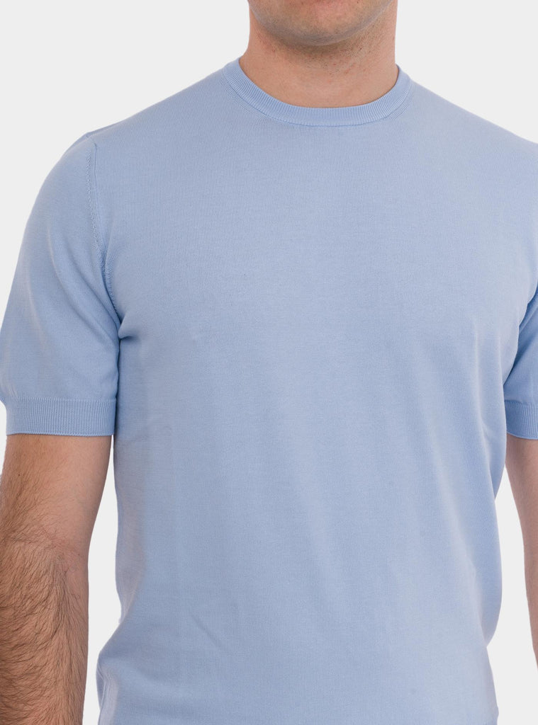 T-shirt uomo in cotone  organico celeste 57136/21810 508 GRAN SASSO 