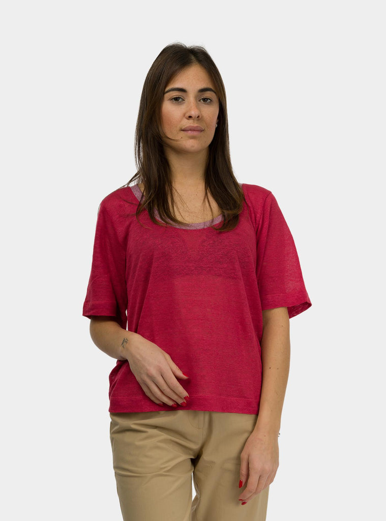 Maglia in lino lamone DM8117 LAMPONE OTTO D'AME 