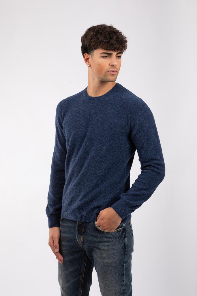 Maglia uomo girocollo blu 57167/24001 580 GRAN SASSO 