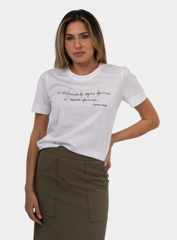 immagine-1-alessia-santi-t-shirt-in-cotone-con-scritta-t-shirt-donna-421sd64002-s2127bianco