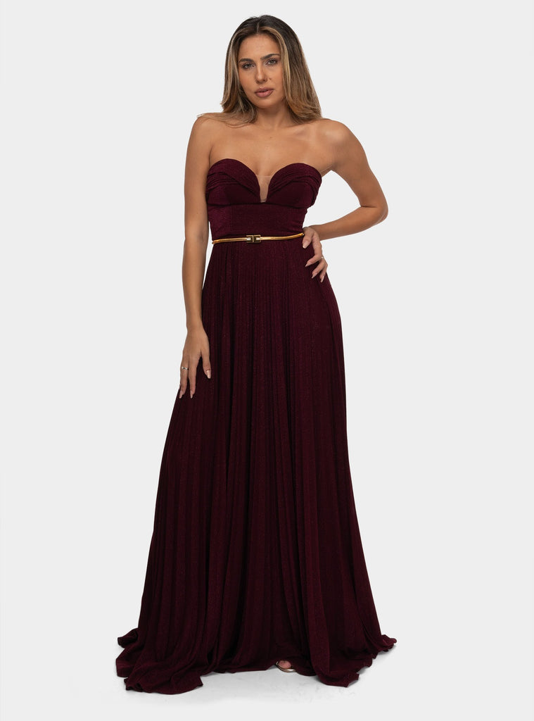 immagine-1-elisabetta-franchi-abito-red-carpet-in-jersey-lurex-plissettato-con-cintura-rouge-noir-abito-donna-ab62847e2cg3rougenoir