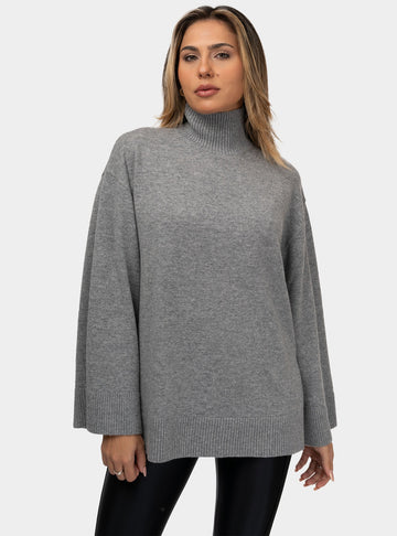 immagine-1-elisabetta-franchi-dolcevita-in-misto-cashmere-con-logo-grigio-melangeavorio-maglia-donna-mk65s46e2g41