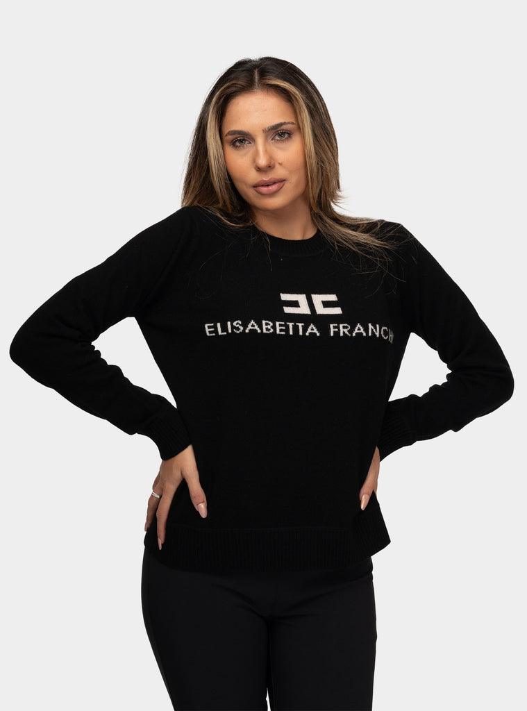 immagine-1-elisabetta-franchi-pullover-in-misto-cashmere-con-logo-neroburro-maglia-donna-mk64s46e2685