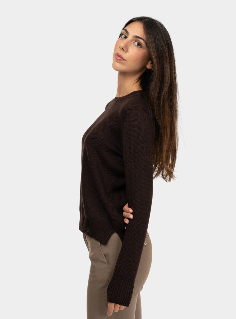immagine-2-gran-sasso-maglia-in-lana-merinos-marrone-maglia-donna-1320714200-194marrone