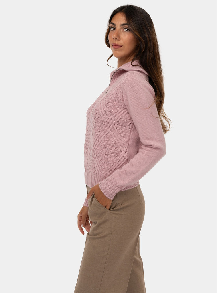 immagine-2-max-mara-studio-maglia-in-misto-cachemire-con-zip-maglia-donna-etra003-rosa