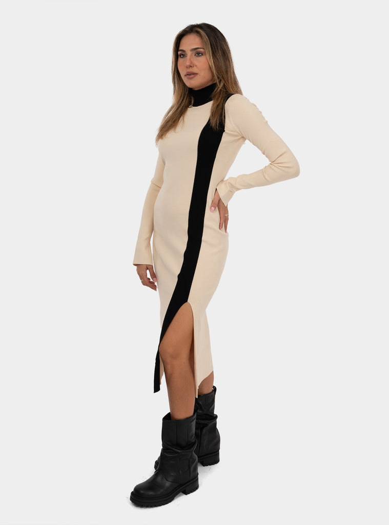 immagine-2-patrizia-pepe-abito-midi-in-misto-viscosa-panna-nero-abito-donna-2a2863k7x5-j4c6pannanero