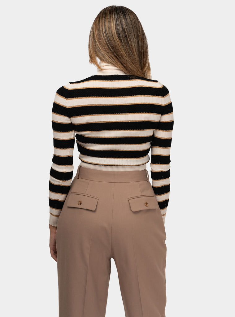 immagine-3-elisabetta-franchi-maglia-cropped-in-viscosa-lurex-a-righe-burronero-t-shirt-donna-mk78q46e2e84