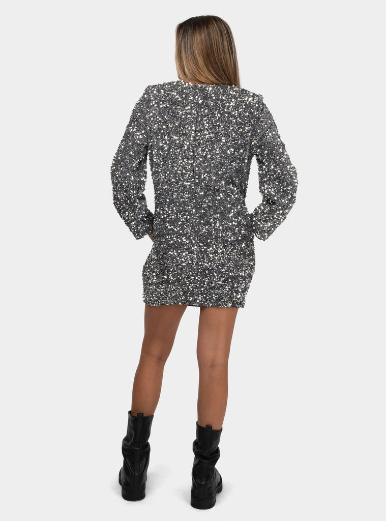 immagine-4-elisabetta-franchi-miniabito-boxy-in-ciniglia-ricamata-con-pailettes-steel-abito-donna-ab70347e2cg8steel