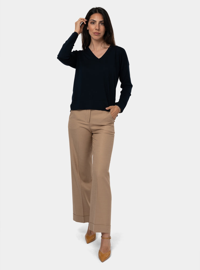 immagine-5-gran-sasso-maglia-rasata-scollo-a-v-blu-maglia-donna-5729114005-598