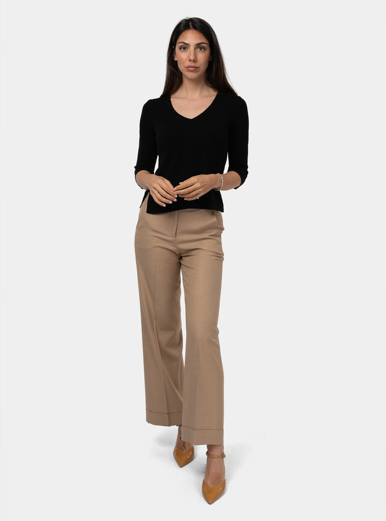 immagine-5-gran-sasso-pullover-scollo-a-v-nero-maglia-donna-5721424314-099