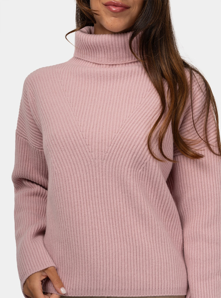 immagine-5-max-mara-studio-maglione-in-misto-cachemire-collo-alto-maglia-donna-golia003-rosa