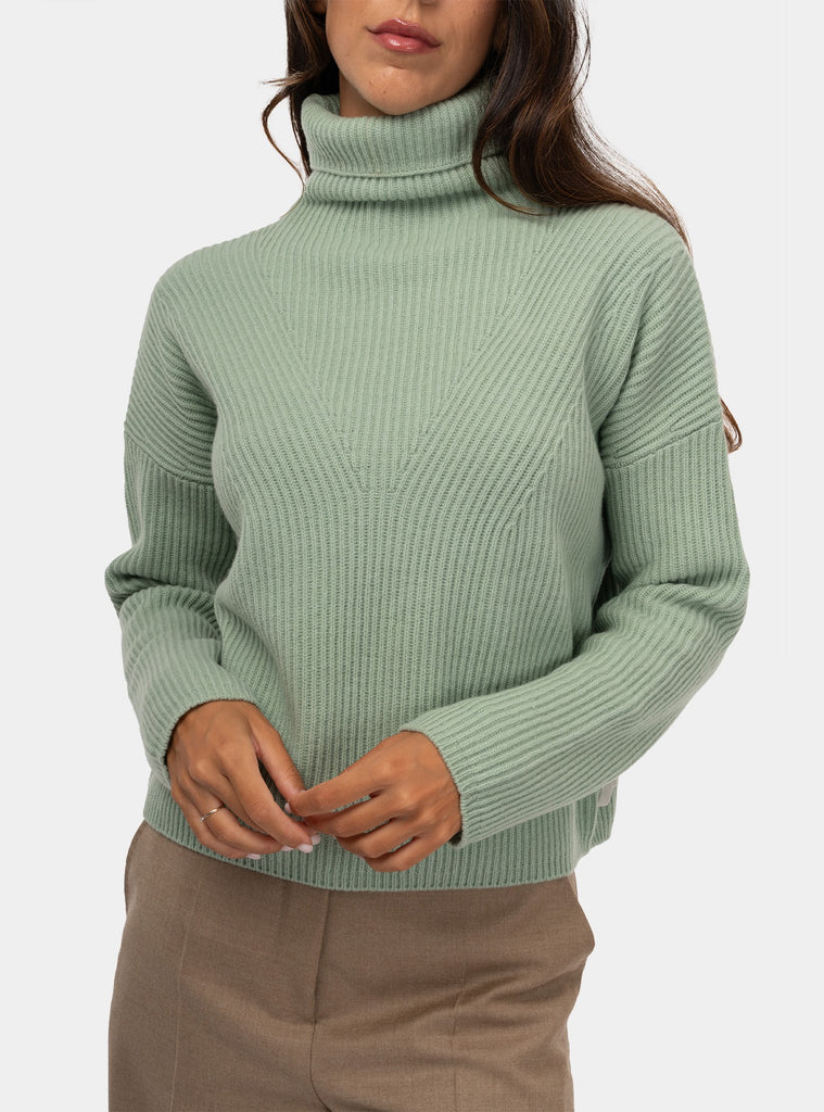 immagine-5-max-mara-studio-maglione-in-misto-cachemire-collo-alto-maglia-donna-golia004-verde