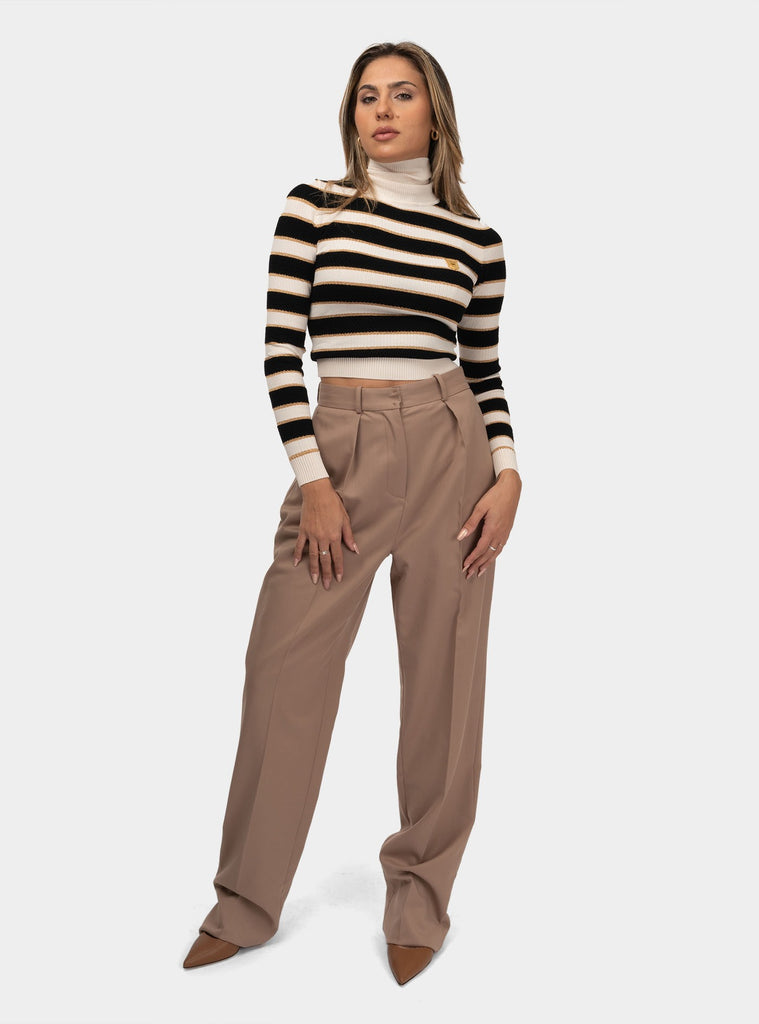 immagine-6-elisabetta-franchi-maglia-cropped-in-viscosa-lurex-a-righe-burronero-t-shirt-donna-mk78q46e2e84