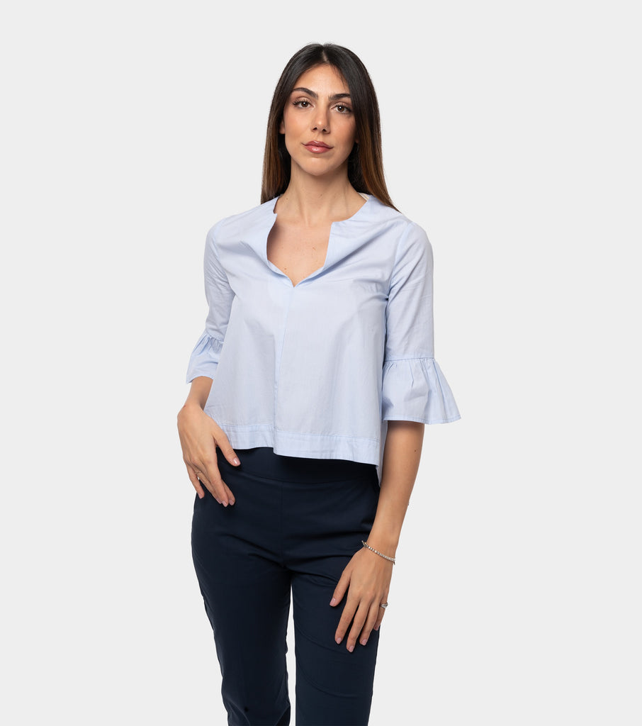 immagine-1-alessia-santi-blusa-in-cotone-celeste-blusa-411sd45042-01419006